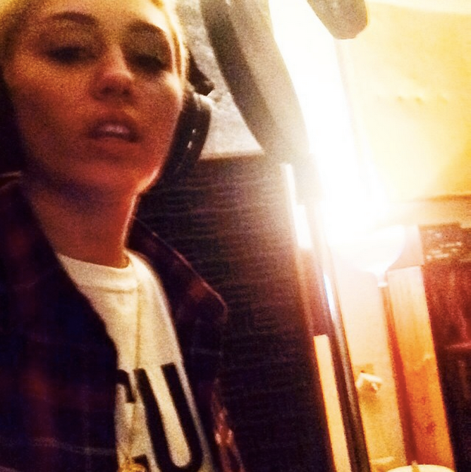 Miley Cyrus posted this photo from Poons Head Studio on Tuesday
