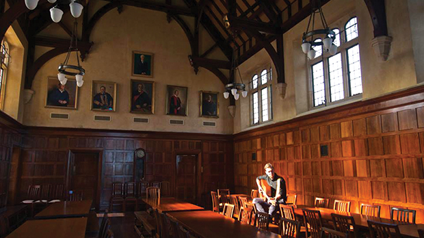 Davey Craddock in St George’s College Dining Hall, Hush