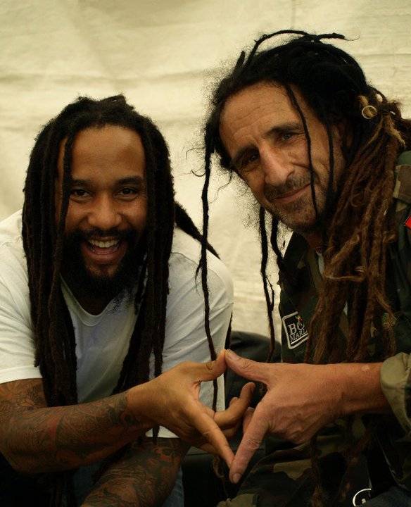 General Justice (at right) with Ky-Mani Marley