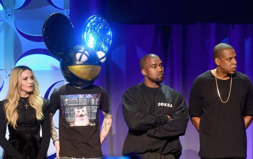 Madonna, Deadmau5, Janye West and Jay Z at the TIDAL launch