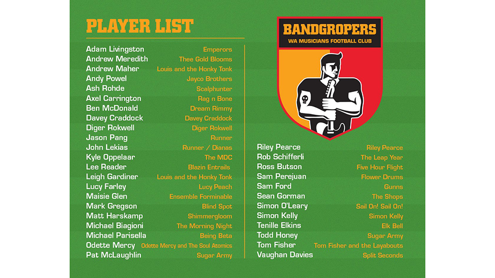 Bandgropers Player List